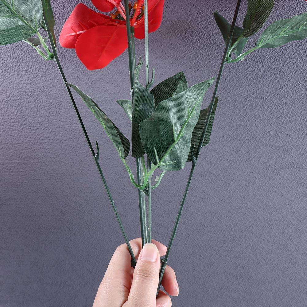 supplies Poinsettia Bushes Christmas Decoration Simulation bouquet Xmas Decor Christmas Bouquets