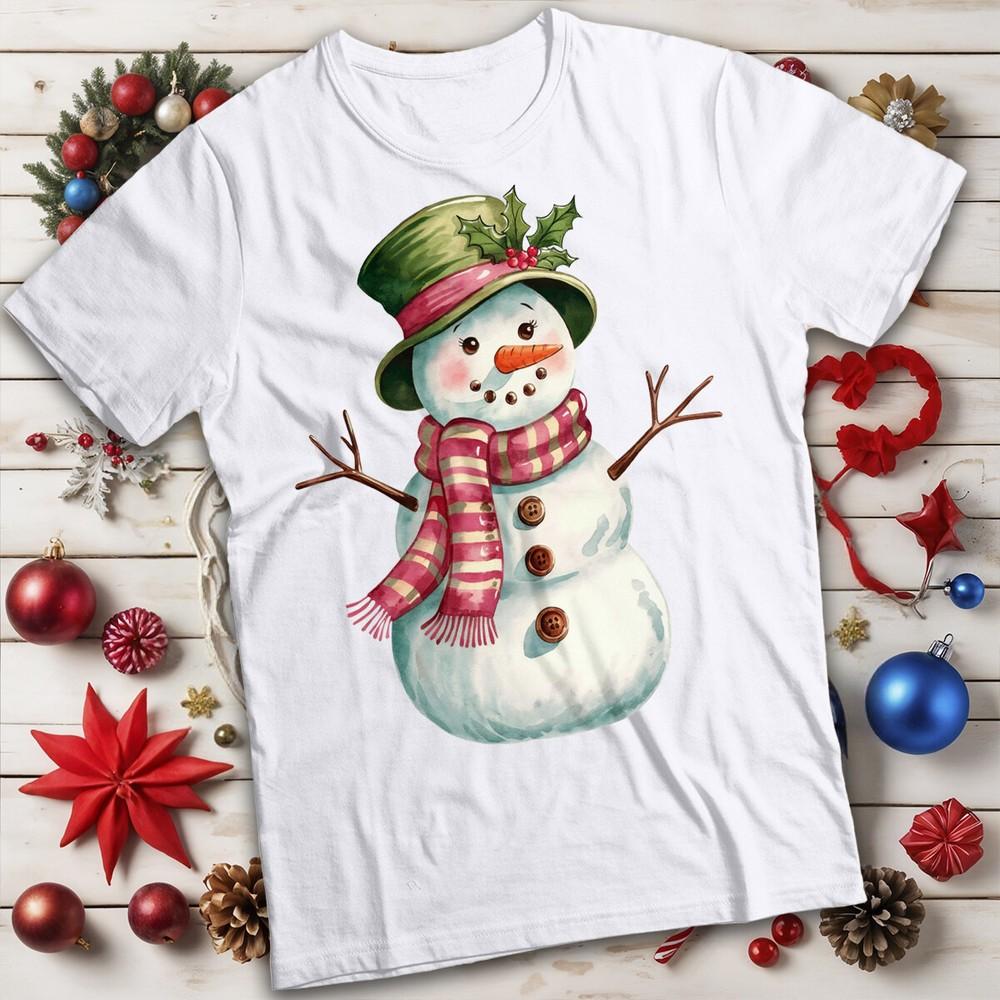 Unisexs and Unisexs Cute Winter SnowUnisex Christmas TShirt Tee MC