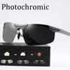 Неполяризованные мужские фотохромные солнцезащитные очки Fashion Square Day Night Driving Chameleon Glasses