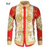 Men's Luxury Printed Dress Shirts Fashion Long Sleeve Silm Fit Designers Novelty Button-Down Fancy Shirts