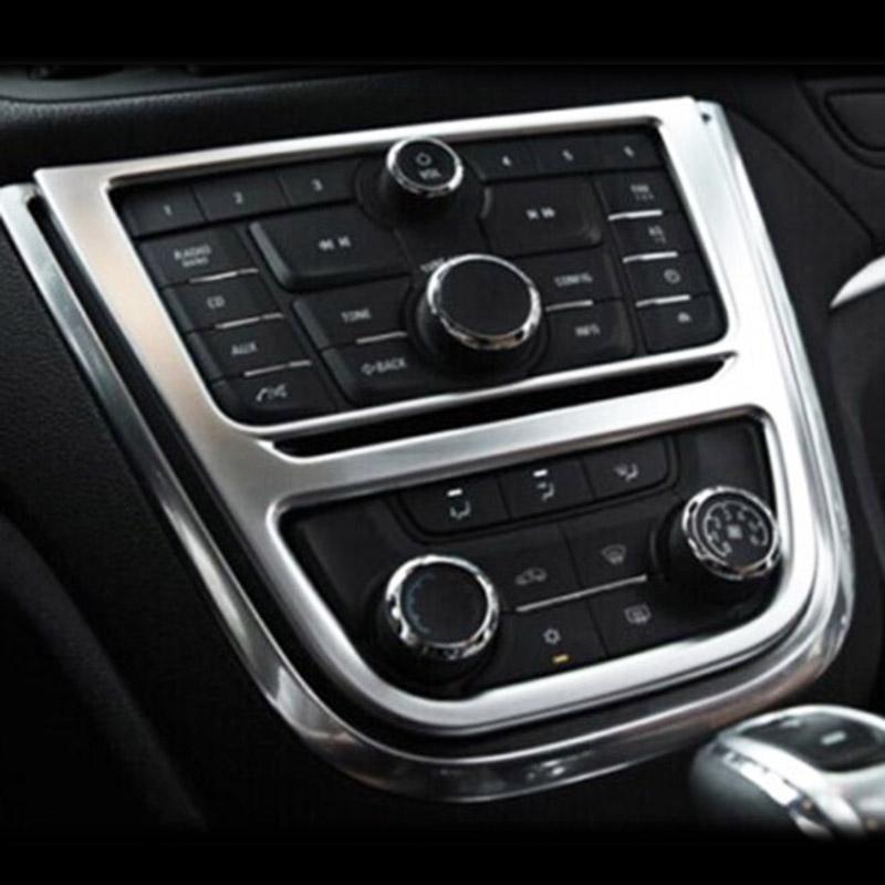 For Buick Encore Opel/Vauxhall Mokka 2012 2013 2014 2015 2016 Chrome Center Console AC Switch Button Panel Cover Trim Decoration