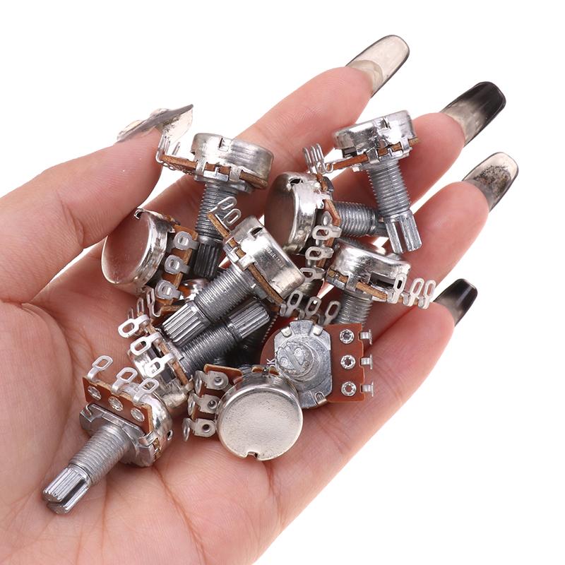 A500K B500K A250K B250K A50K B50K A25K B25K Потенциометр Шлицевой Маленький Пот Электрогитара Бас Эффект Усилитель Тон Громкость 18 Мм Вал Части