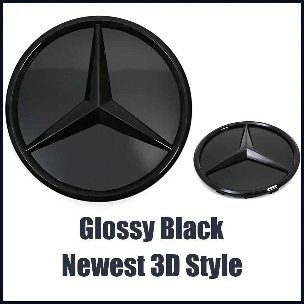 2025 Hot Car Sticker Silver And Black OE Style For Mercedes Benz C-Class W204 2008-2014 C180 C200 C230 C250 C280 C300 C350 Fron