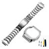 Modified Metal Stainless Steel Watch Strap for Small Square [syzynicy] GM-5600 DW5600/5610 (Silver Set, DW5610)