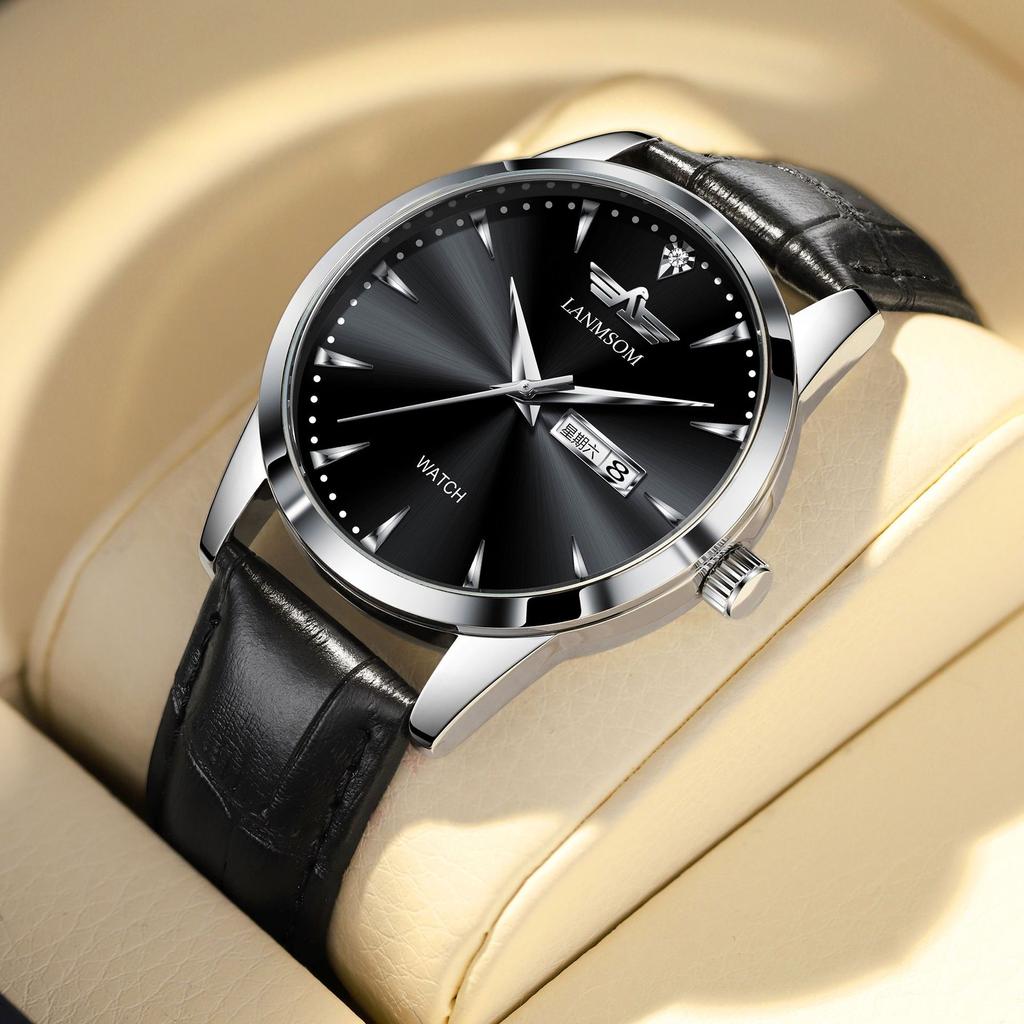 Новые роскошные мужские часы высшего бренда с коробкой, модные водонепроницаемые мужские кварцевые часы