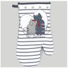 [A0243] - “Cats” Navy White Kitchen Glove (Feline for the Other) - 28x14cm