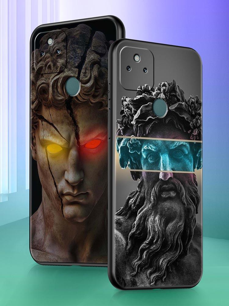 Fashion Ancient Greek Statues Phone Case Cover for Google Pixel 10 9 8 7 6 9A 8A 7A 6A Pro Shockproof Soft TPU 10 Pro XL Shell