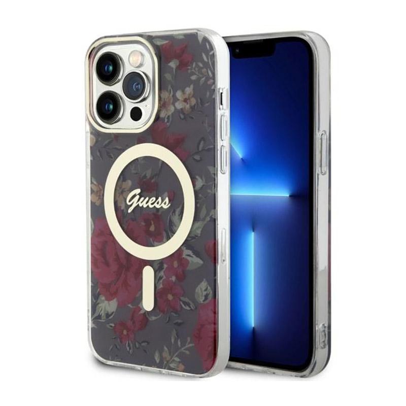 Guess Flower Magsafe - Etui Iphone 14 Pro Max (Zielony)