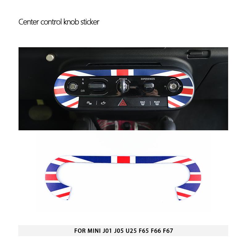 For Mini J01 J05 F65 F66 F67 U25 Countryman 2024 2025 Car Central Control Knob Panel Sticker Decoration Car Interior Accessories