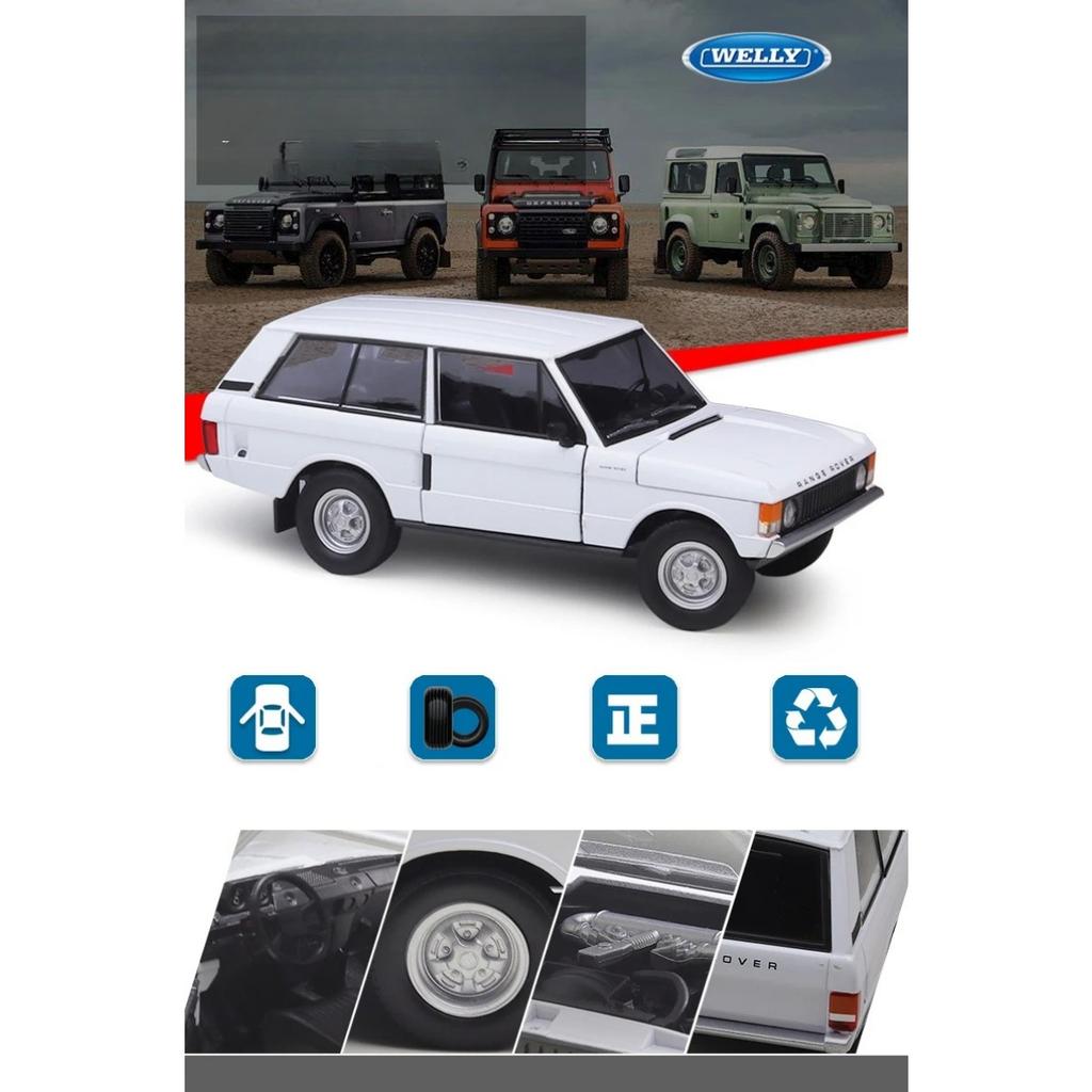 Welly 1/24 1970 Land Rover Range Rover Off-Road Vehicle Alloy Scale Car Model Diecast Metal Collection Children Toy Car Vehicles