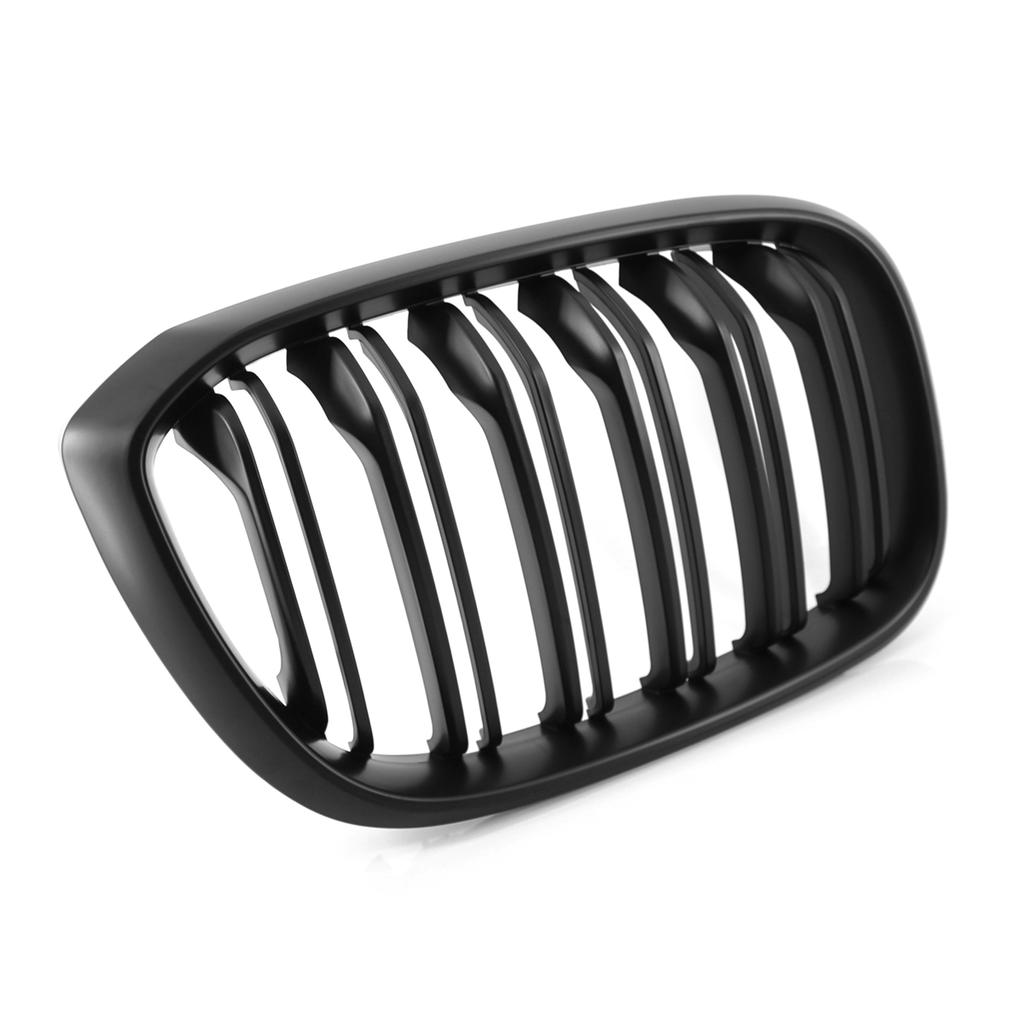 Double Slat Front Kidney Grille Grill Black Replacement for BMW G01 X3 G02 X4 2018-2020