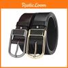 Mens Stylish Faux Leather Belt With Metal Pin Buckle And Elegant Circular Detail For Daytonight Wear