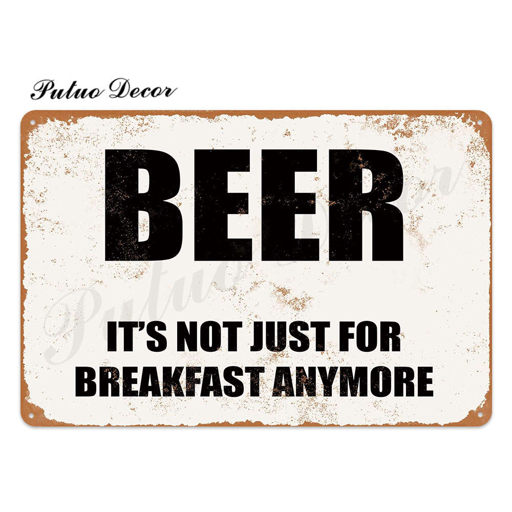 Mfoever Tin Decor Funny Beer Tin Sign Plaque Metal Plate Vintage Iron Poster Wall Art Painting for Pub Club Man Cave Bar Decoration