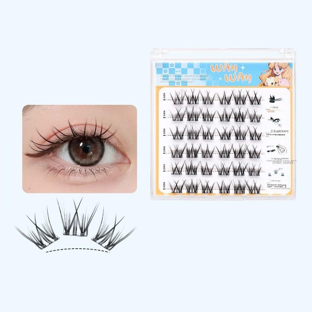 Sweet Self-adhesive Lash Clusters DIY False Eyelash Clusters Glue Free Fake Lashes  Makeup Tool