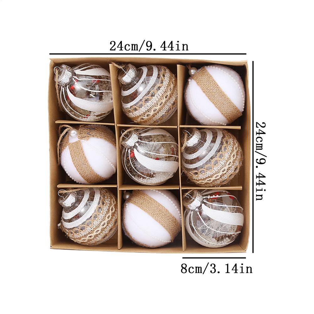 Christmas Tree Balls Ornaments 9 Pieces Seasonal Decorations Shatterproof Baubles Christmas Tree Decorations For Home Winter