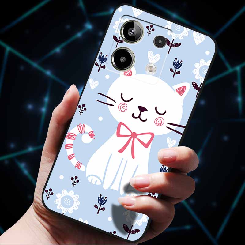 3D Цветочные тисненые чехлы для Redmi Note 13 Чехол Note13Pro 5G Мягкие силиконовые чехлы для телефона для Redmi Note 13 Pro Plus Задняя крышка Сумка