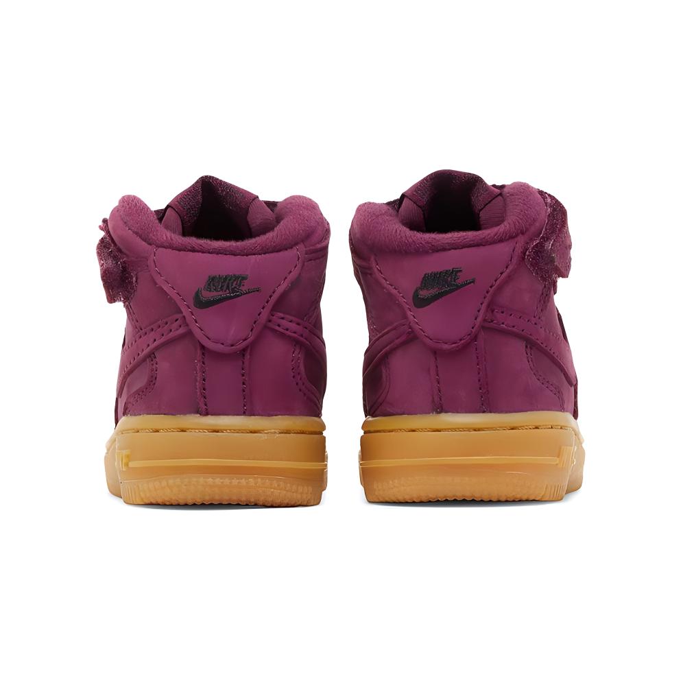 Nike Air Force 1 WB Mid top Toddler Shoes Burgundy Infant And Toddler AH0757-600