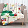 The Very Hungry Caterpillar Theme Printed Blanket - Perfect for Couch, Bed, Travel & Outdoor Use | Machine Washable, Cozy & Durable.