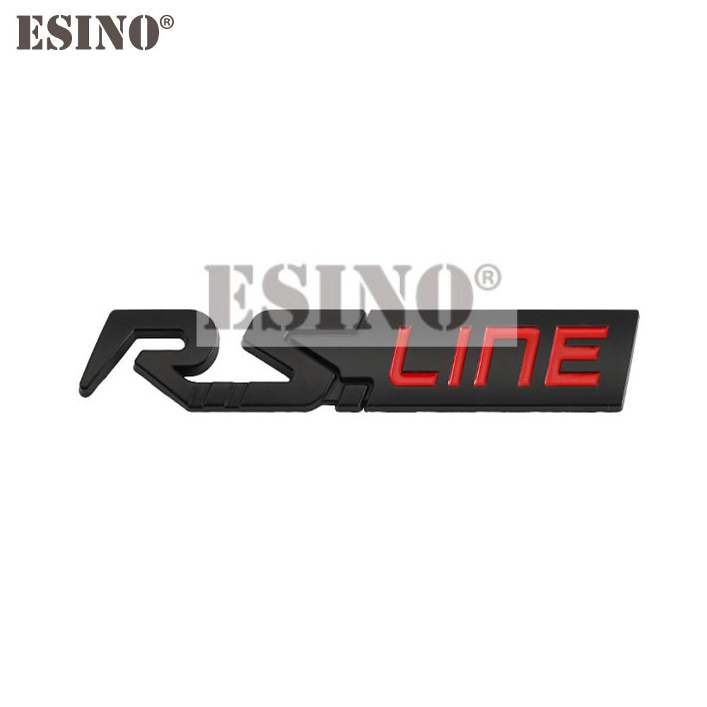 Car Styling 3D Metal Chrome Zinc Alloy Emblem Badge for Renault RS Line Clio Captur Megane Kadjar Arkana Koleos Sandero Safrane
