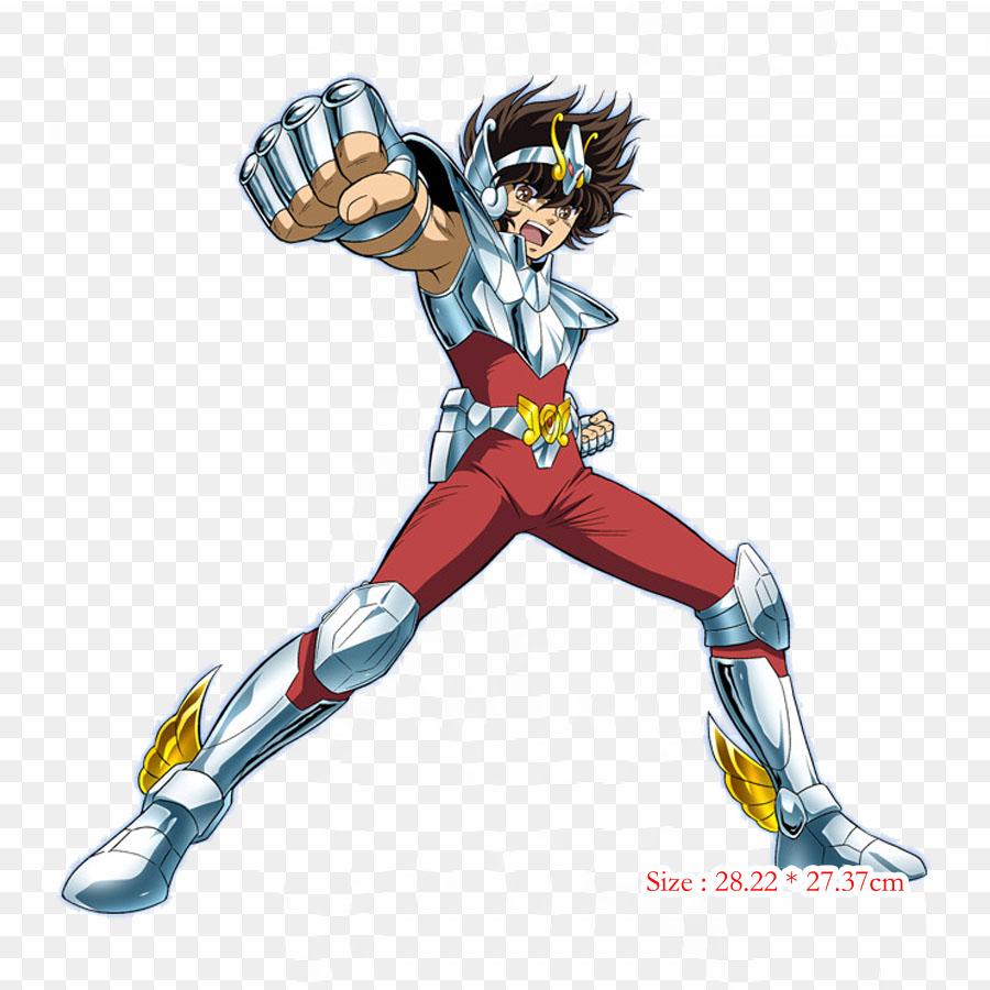 Saint Seiya Pegasus Seiya Brave Soldiers Iron On Patches For Clothing Applique Stickers On Clothes Heat-Sensitive Custom Patch