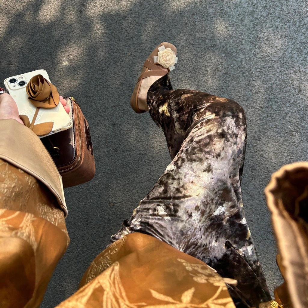 Туфли Мэри Джейн из овчины для мужчин, увеличивающие внутреннюю высоту на 5 см, кожаные, с цветком розы, женские, на плоской подошве, супермягкие балетки