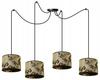 Ceiling hanging lamp with spider pattern lampshade, gold