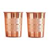 Pure Copper Tumbler 300ml | Ayurvedic Drinking Glass for Water | Handcrafted Copper Utensil for Daily Use – 2Pcs Set