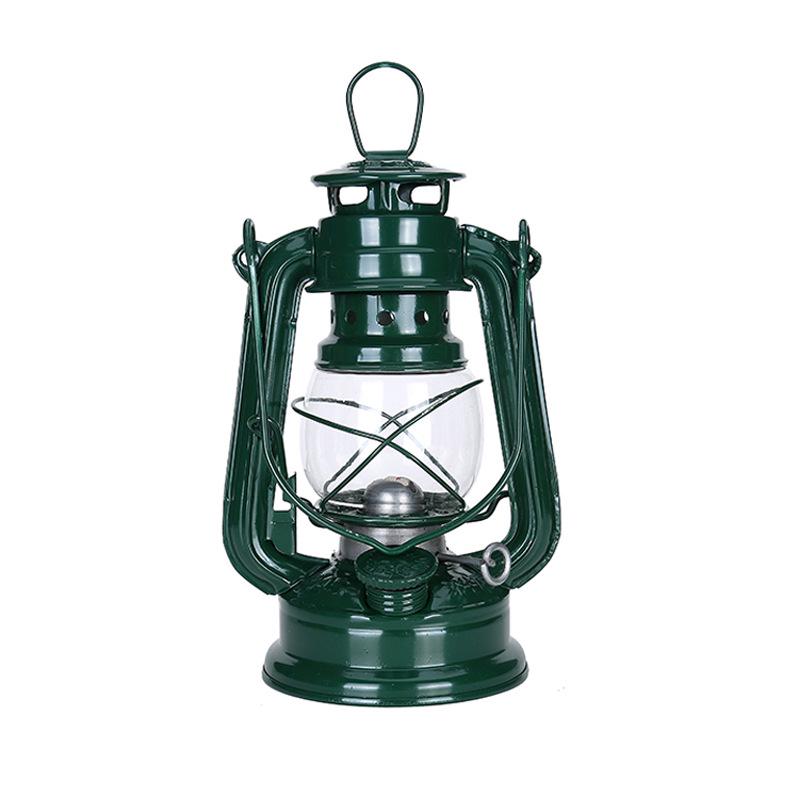 Vintage Iron Hurricane Lantern: Outdoor Kerosene Lamp & Decorative Light for Camping