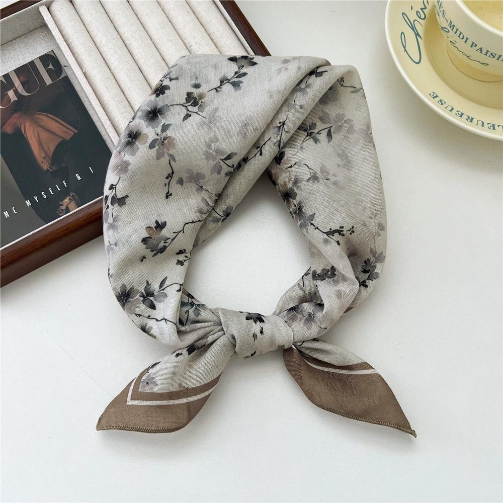 53*53cm Silk Scarves for Woman Fashionable Pattern Smooth To The Touch Spring Summer Sun Protection Silk Scarf