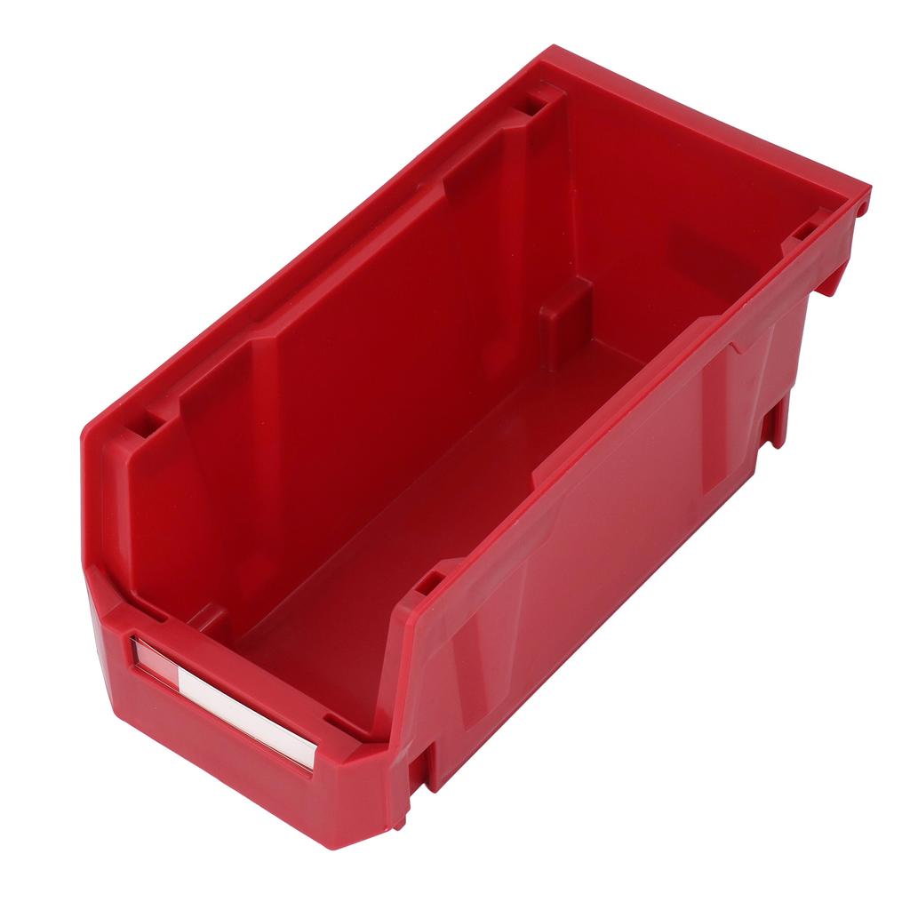 Parts Storage Bin Thickened PP Large Opening Tool Organizer Back Hanging Container for Garage Workshop 276x139x128mm Red