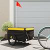 VidaXL Bicycle Trailer Black and Yellow 45 Kg Iron 94085