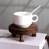 3Pcs/Set Wooden Coffee Mug Holder Decorative Round Stool Pedestal Flower Plants Pot