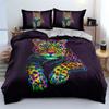 3D Tiger Duvet Cover Soft Comforter Cover Animal Bedding Set Tiger Pattern Quilt Cover for Bedroom Decor 2/3Pcs King Queen Size