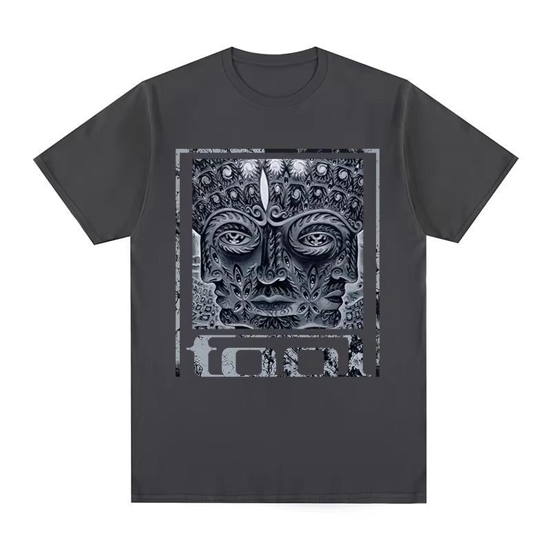 Men's & Women's New Summer Streetwear Cotton Vintage T‑Shirt with Tool 10000 Days Band Graphic Print T-shirt