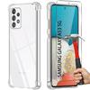 Soft Shockproof Protective Case for Samsung Galaxy A53 5G - BOOLING - Transparent - 2 Tempered Glass Included