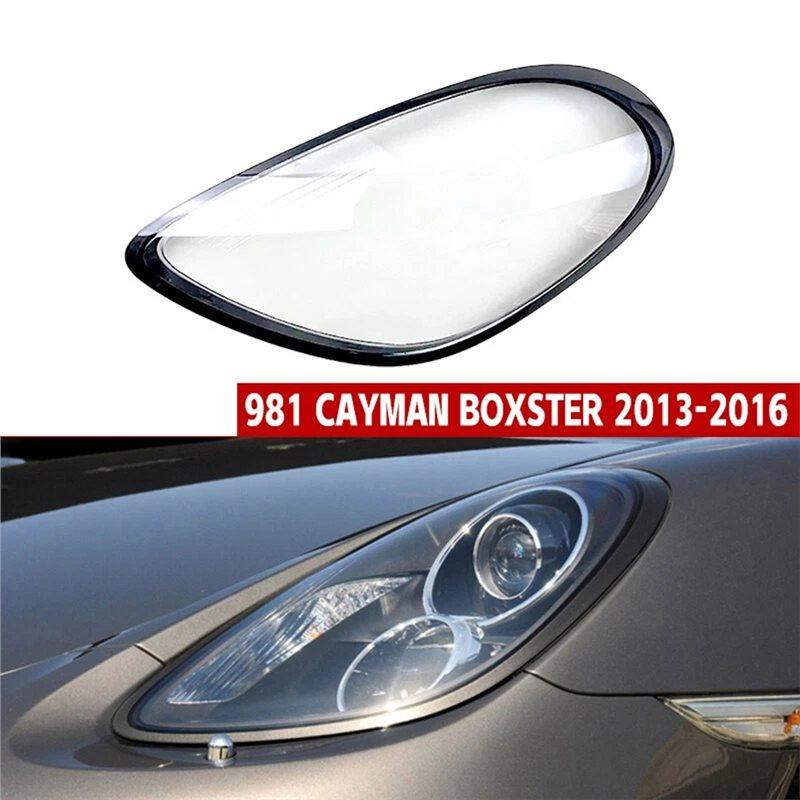 Для Boxster Cayman 981 2013-2016 Передняя фара Стекло фары Крышка фары Прозрачный абажур Оболочка автомобильной фары Детали