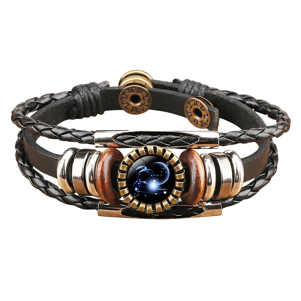  Браслет со знаками, 1 шт., очаровательный кожаный плетеный браслет из веревки, женский мужской плетеный браслет из веревки, браслет-цепочка в стиле панк, модные ювелирные аксессуары