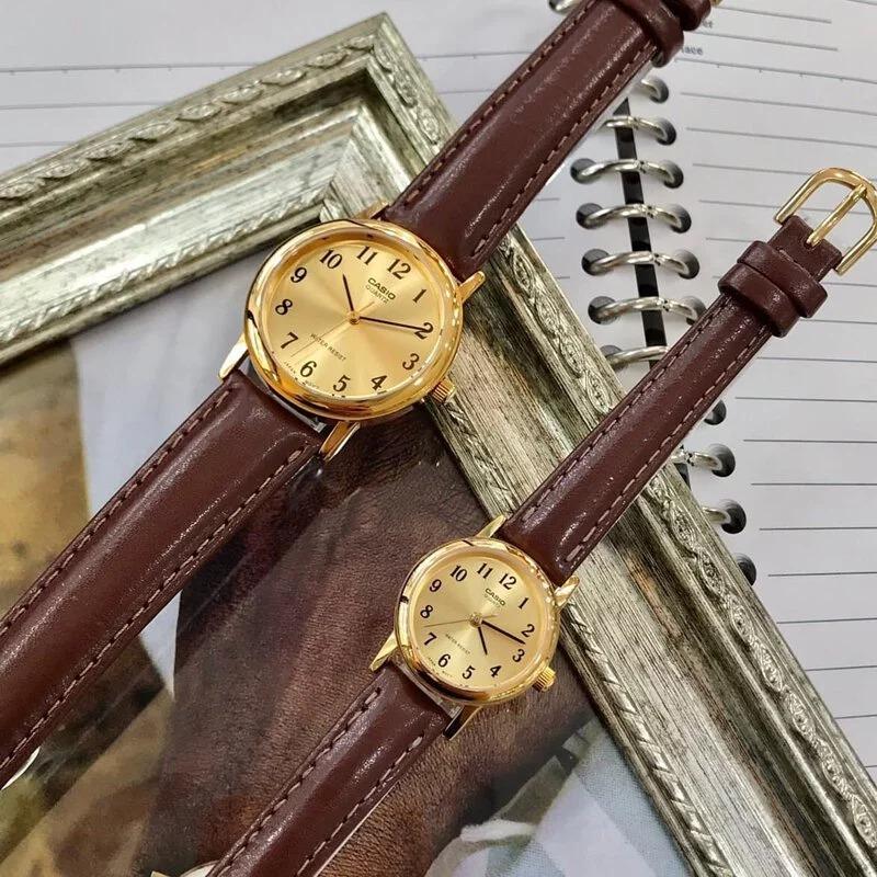 Casio Серия STANDARD, простой, модный, деловой и повседневный, классическая стрелка, цифровой дисплей, водонепроницаемый, кварцевый механизм, кожаный MTP-1095Q-9B1