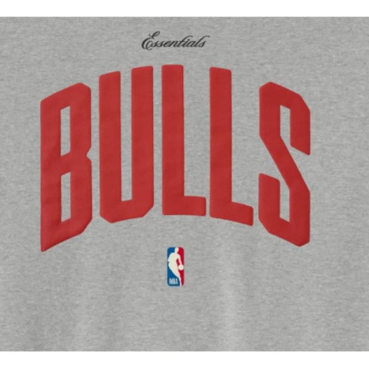 Fear of God Essentials Футболка NBA Bulls 90-х Бетонный меланж Унисекс Топы Серый 125NB252206F