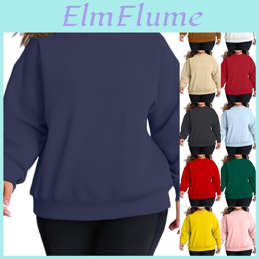 With Blank Hoodie Womens Color Plush Candy Small High Neck Loose Casual Long Sleeved Oversized Top