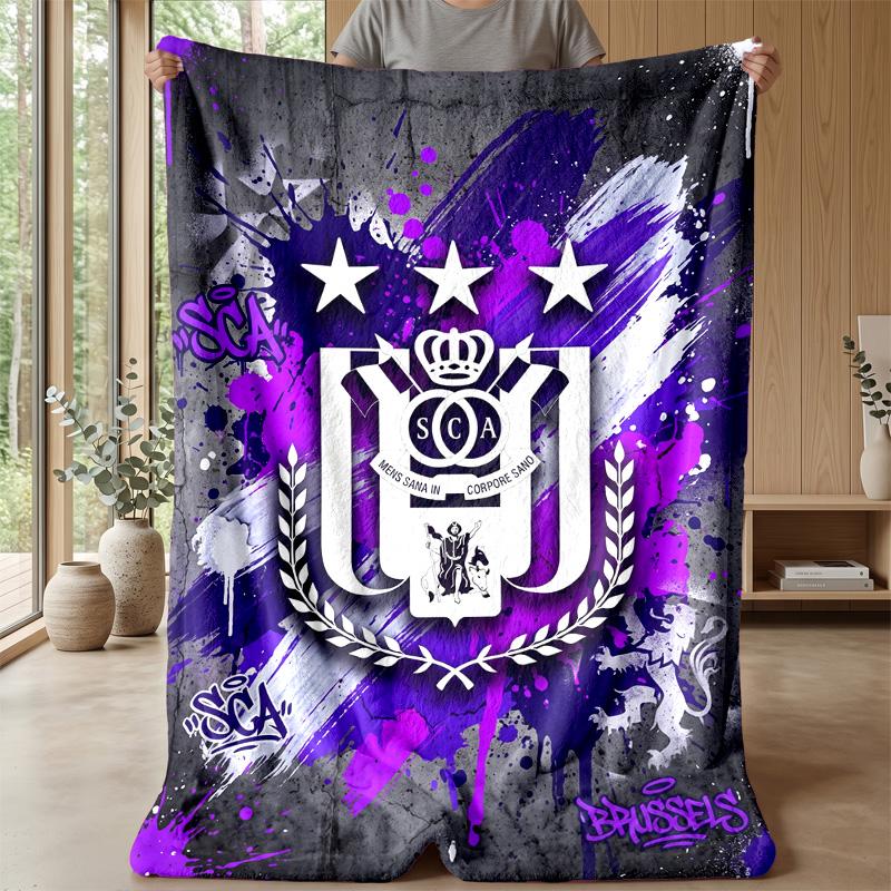 Anderlecht FC Soft Flannel Fleece Blanket Lightweight Cozy Warm Throw Blanket For Sofa Bed Home Decor