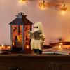 Ghost Reading Book Statue Cute Ghost On Toilet Reading Figurine Resin Halloween Decoration for Bathroom Desk Bookshelf Decor