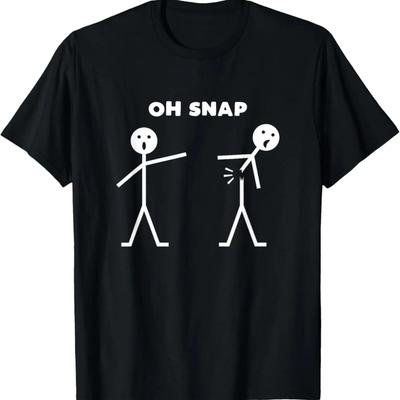 Мужская футболка Oh Snap Смешной человечек Веселый саркастичный дизайн