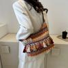 Большая вместительная сумка через плечо с бахромой и кисточками, сумка-тоут в этническом стиле, сумки через плечо для путешествий