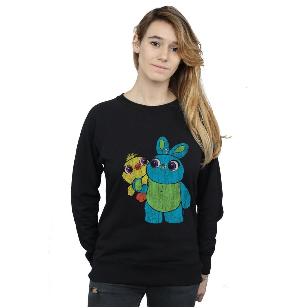 Disney Womens/Ladies Toy Story 4 Ducky And Bunny Distressed Pose Sweatshirt