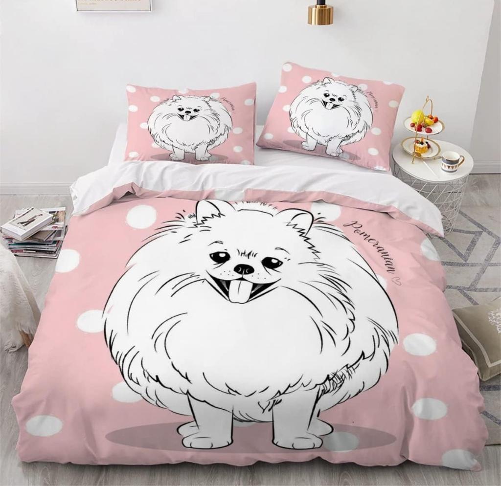 French Bulldog Duvet Cover Set Cute Animal Pattern Bed Set 3D Print Pet Dog Bedding Set for Children Boys Girls Adults 3-Piece