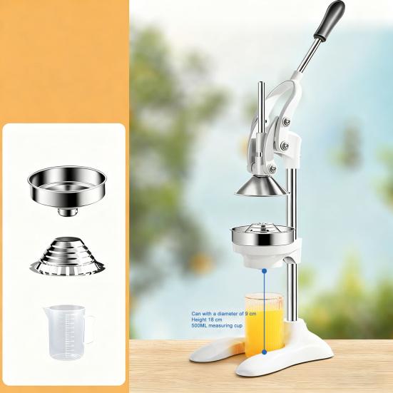 Yousheng Ручная цитрусовая соковыжималка Сверхпрочная соковыжималка для лимона Нержавеющая сталь Пресс для сока лайма Неэлектрическая соковыжималка для фруктов