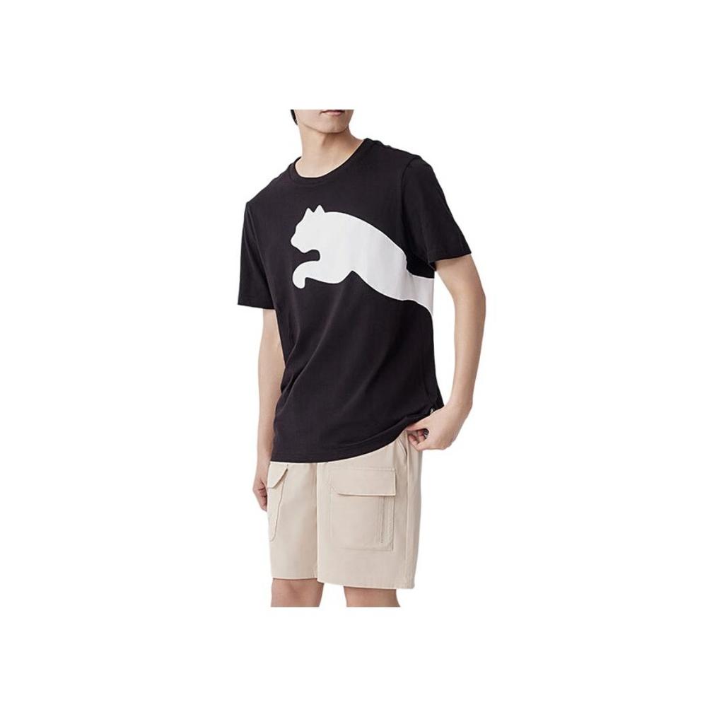 Puma Футболка с круглым вырезом и логотипом, повседневная, мужская, черная 678086-01