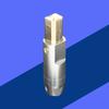 Корпус разъема USB Type-B с позолоченным разъемом из алюминиевого сплава, отверстие 6 мм для ремонта кабелей данных принтера