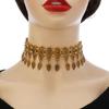 Ретро-цепочка для воротника со стразами в стиле бохо, ожерелье в этническом стиле, модные аксессуары для банкетного платья